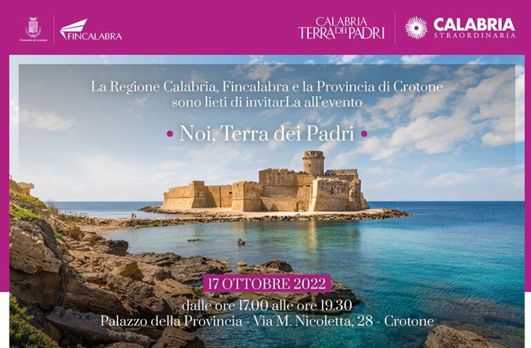 Calabria Terra dei Padri: in calendario 5 eventi di animazione territoriale